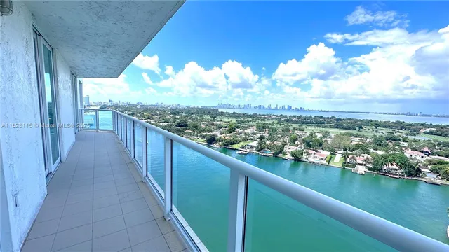 a view of a city from a balcony