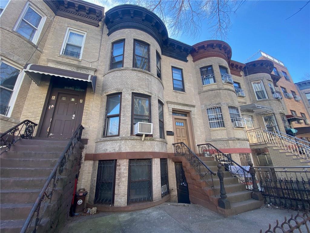 a front view of a building