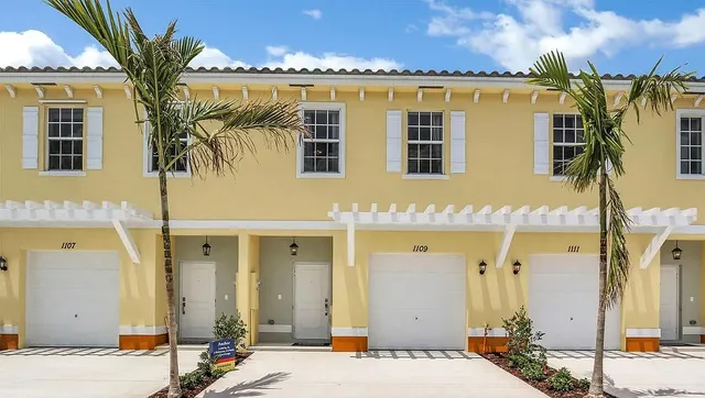 a front view of a building