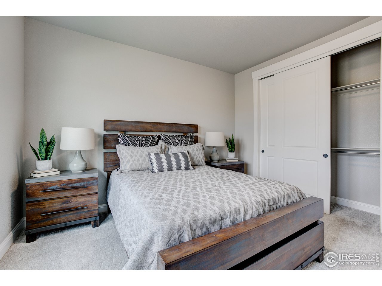 1547 Stoneseed Street Berthoud, CO 80513 - Photo 38 of 39 a bedroom with a bed and a potted plant on dresser