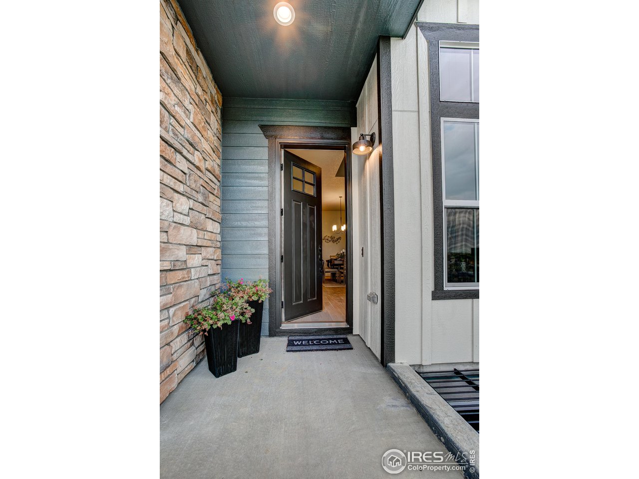 1547 Stoneseed Street Berthoud, CO 80513 - Photo 4 of 39 a view of a hallway with wooden floor and a potted plant