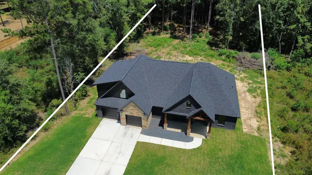 a house view with a garden space