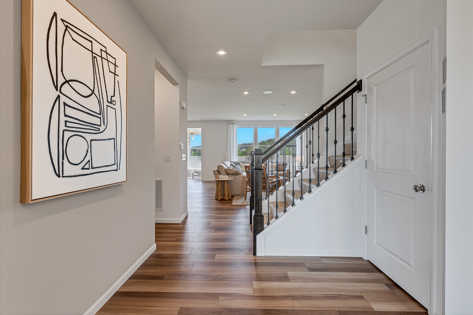 1702 Eastfield Drive Bartlett, IL 60103 - Photo 4 of 29 a view of entryway and hall with wooden floor