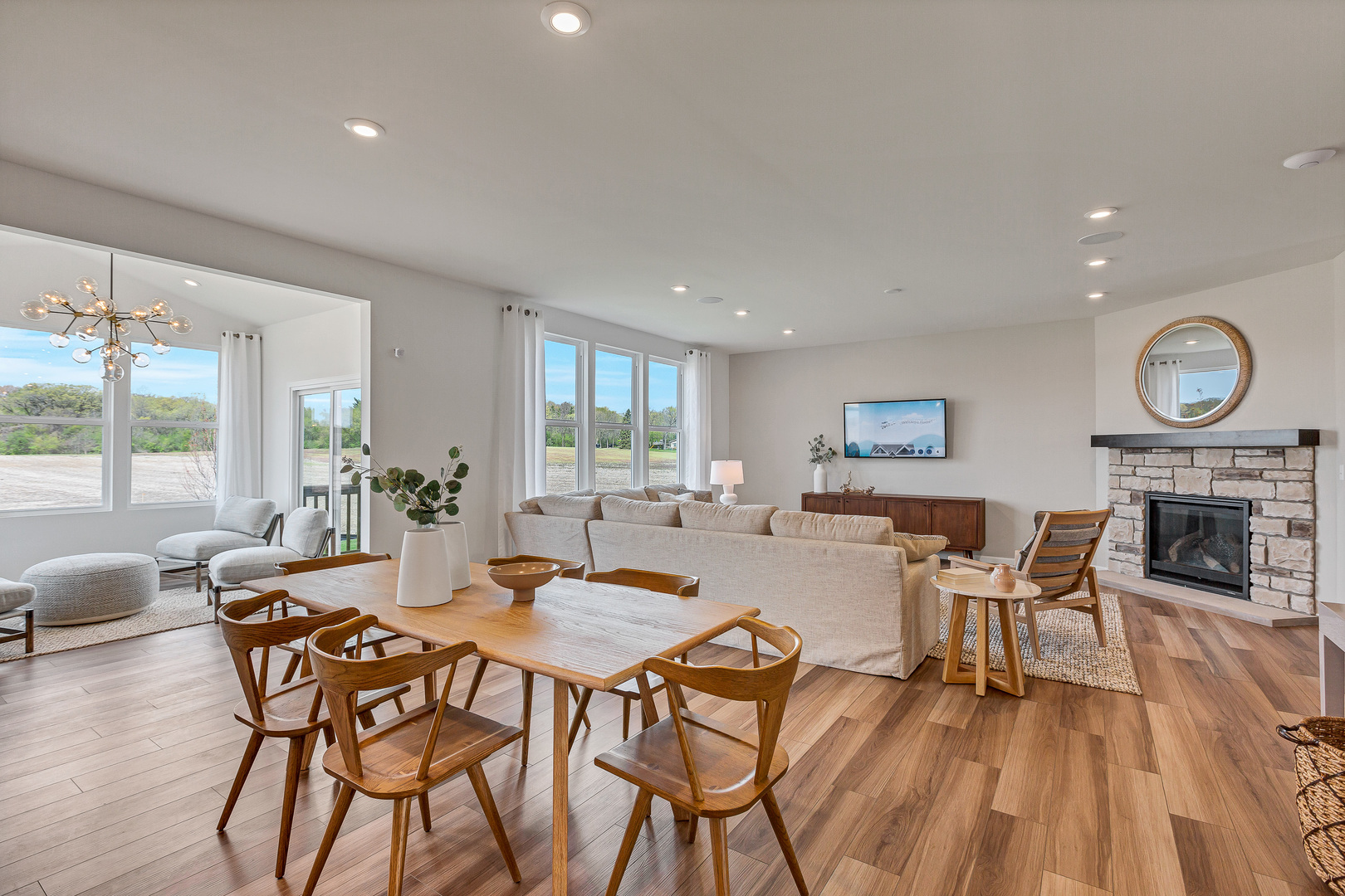 1702 Eastfield Drive Bartlett, IL 60103 - Photo 9 of 29 a view of a dining room with furniture window and wooden floor