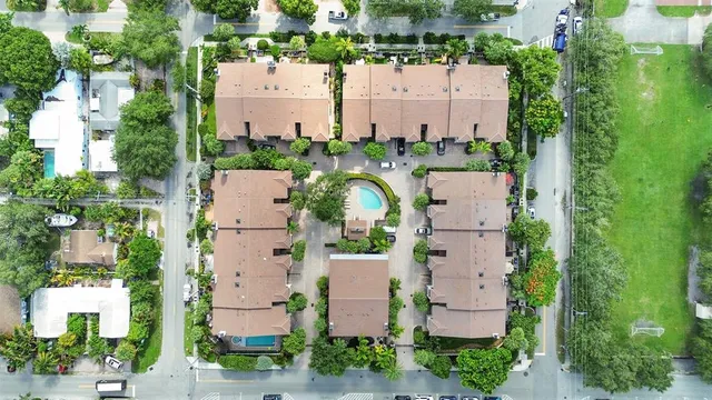 an aerial view of multiple house