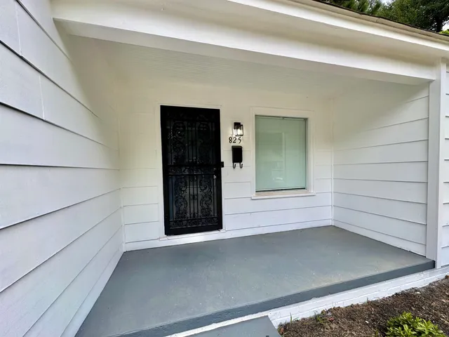 a view of front door