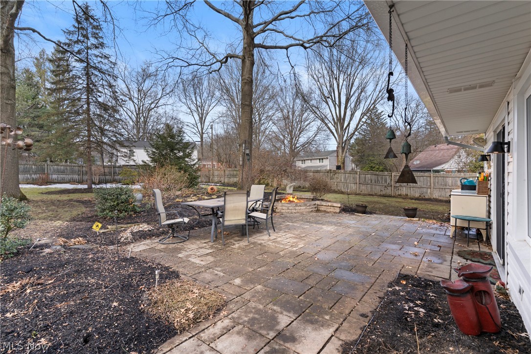 236 Schocalog Road Akron, OH 44313 - Photo 39 of 47 Beautiful paver patio, gas firepit and lovely gardens