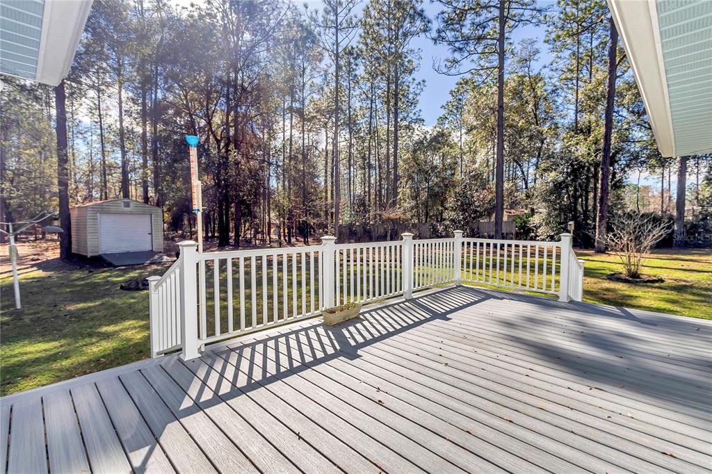 18012 Southwest 68th Loop Dunnellon, FL 34432 - Photo 48 of 60 a view of a deck with a yard