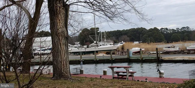 a view of a lake with houses