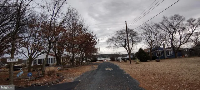 a view of road with trees