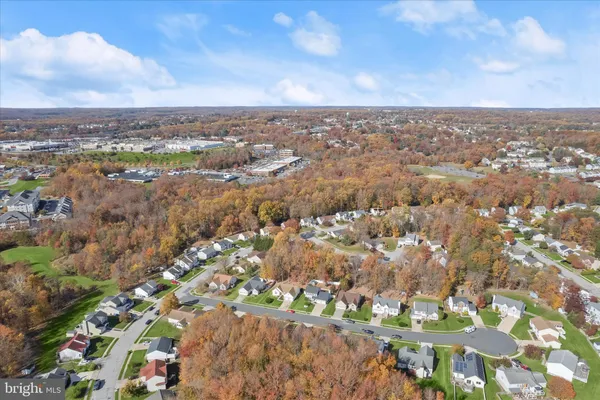 an aerial view of multiple house
