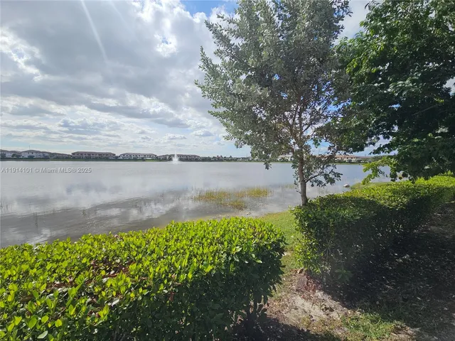 a view of a pathway with a yard