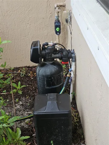 a close view of water heater room