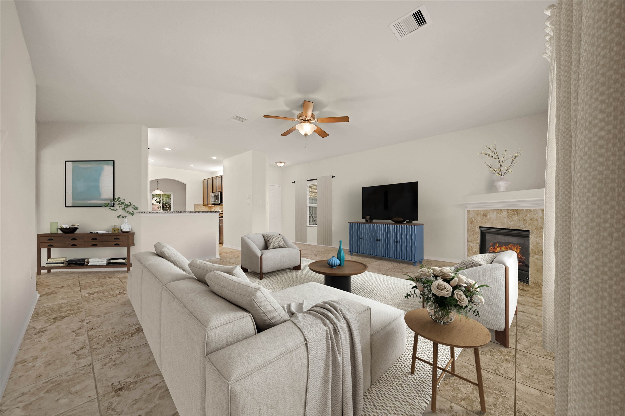 2672 Magnolia Fair Way Spring, TX 77386 - Photo 6 of 49 The family room is a perfect size to gather with your family in the evenings for your favorite TV show.