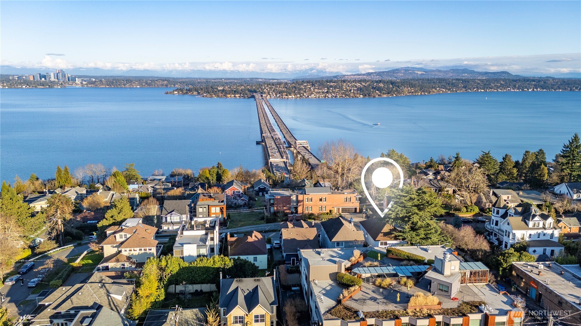 1375 32nd Avenue South Seattle, WA 98144 - Photo 35 of 36 an aerial view of a house with a lake view