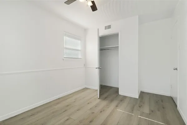 an empty room with a workbench