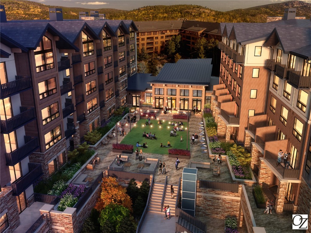 an aerial view of multiple houses