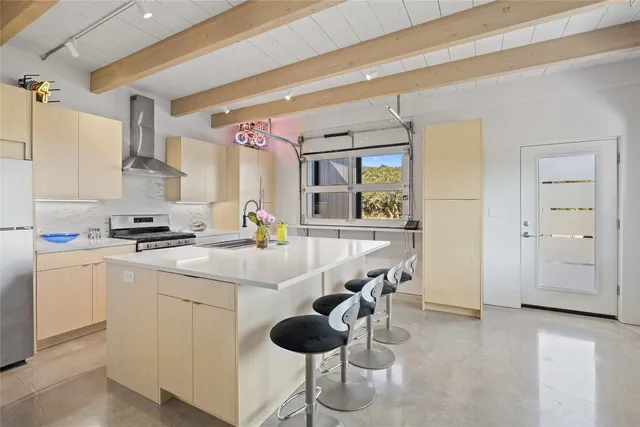 a very nice looking room with a large window