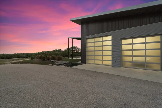 a view of backyard with green space