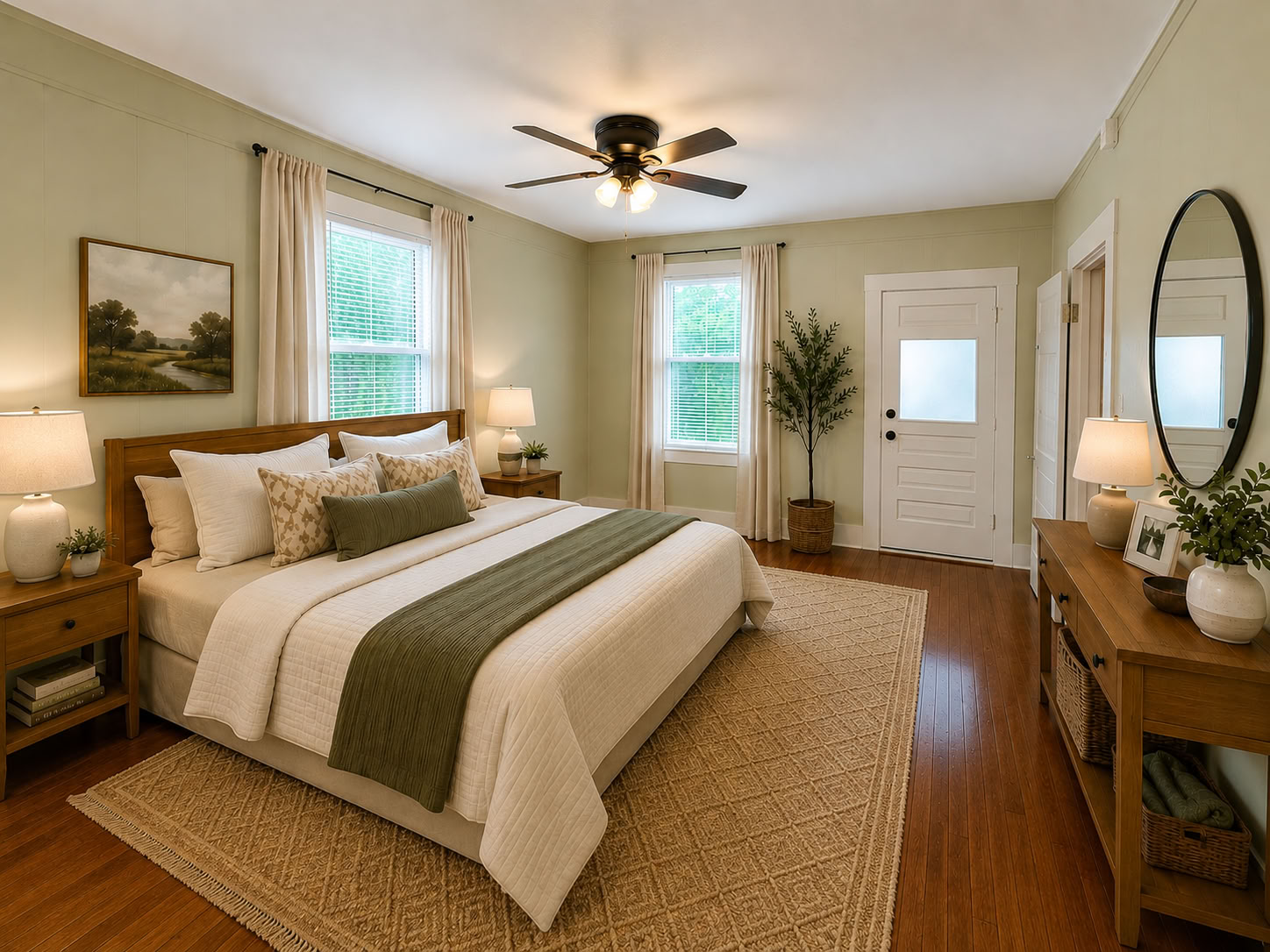 1002 Washburn Street Taylor, TX 76574 - Photo 21 of 29 Hardwood floors and generous windows elevate this serene bedroom space.