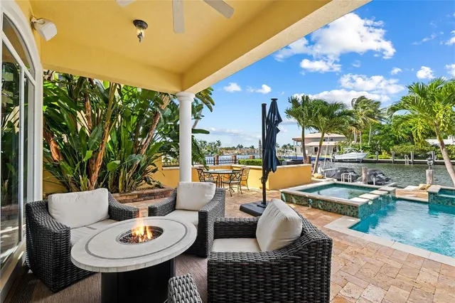 outdoor space with patio furniture