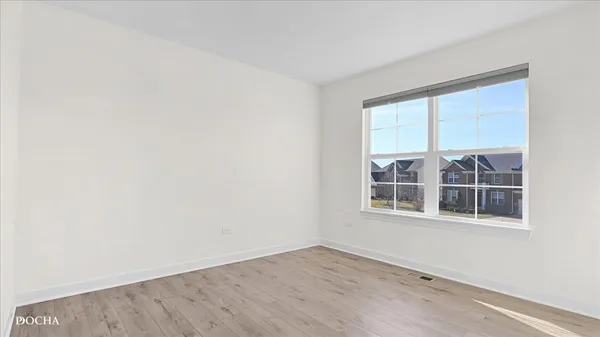 an empty room with a window