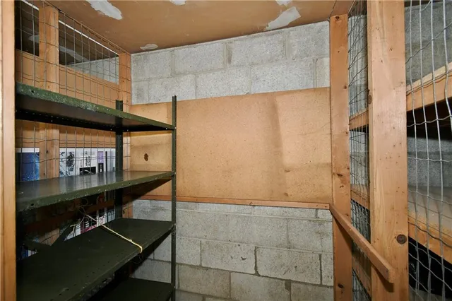 a view of storage and utility room