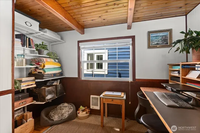 a room with furniture