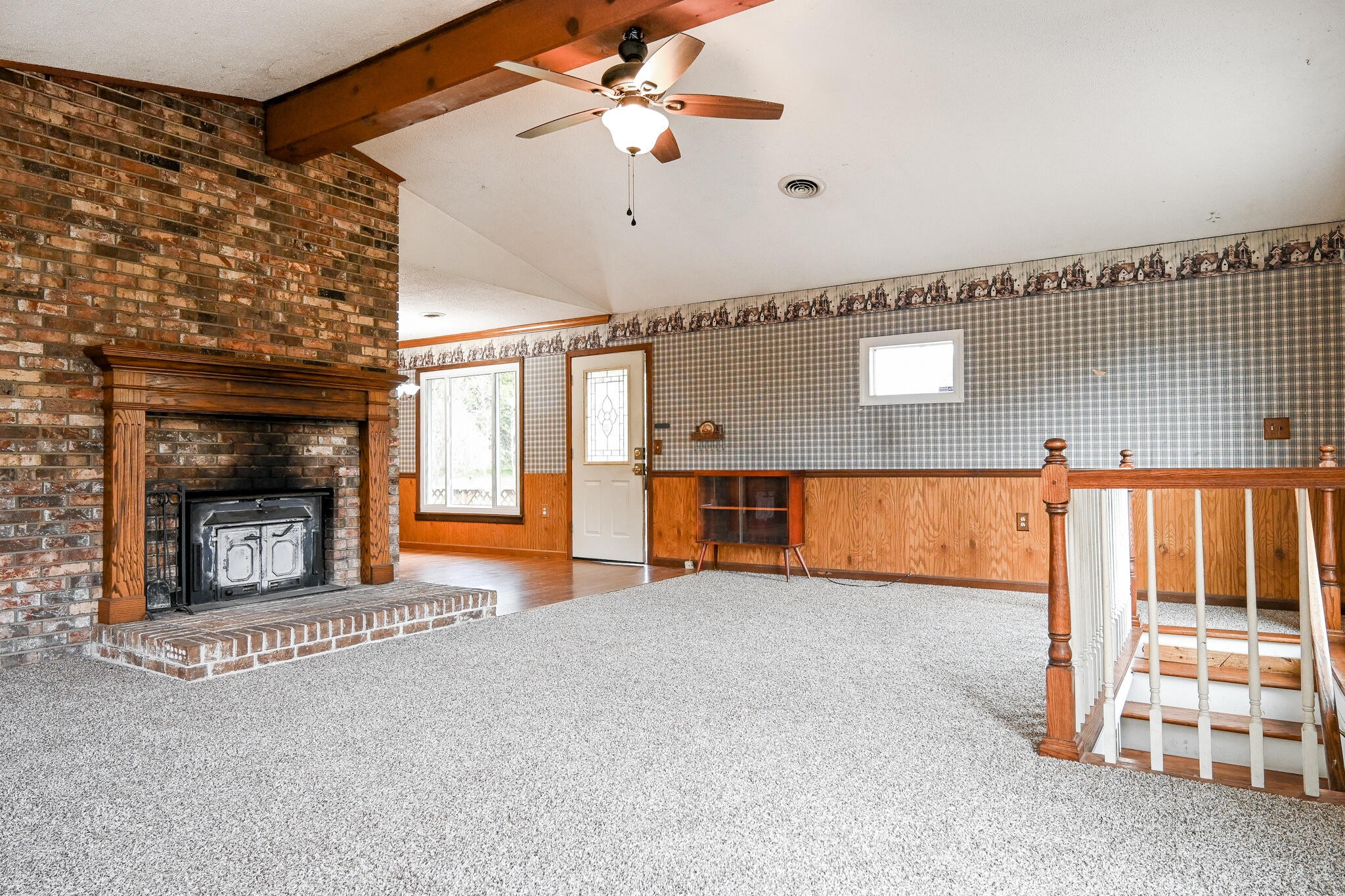 2464 No Pone Road Northwest Georgetown, TN 37336 - Photo 6 of 50 a view of an empty room with a fireplace and a window