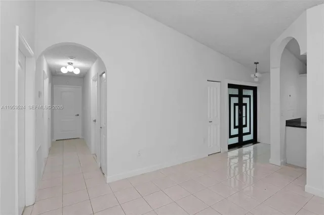 a view of a livingroom with a chandelier