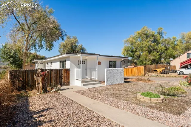 a backyard of a house