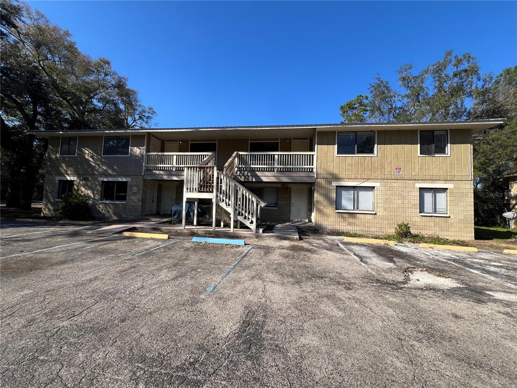 a view of a house with a patio