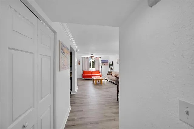a view of a living room and utility room