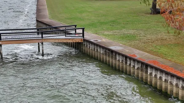 a view of a pool in a room