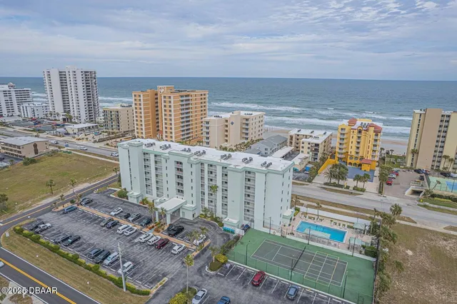 a view of a city with tall buildings