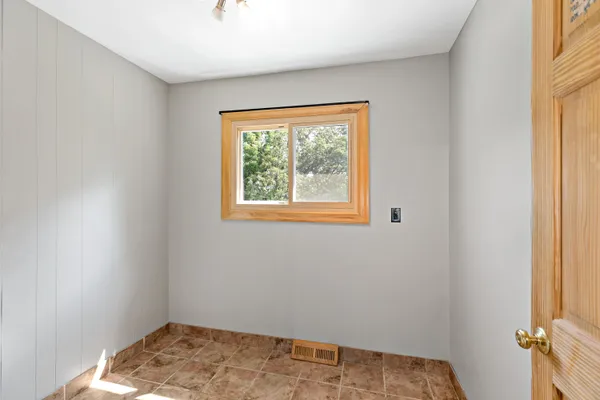 an empty room with a window