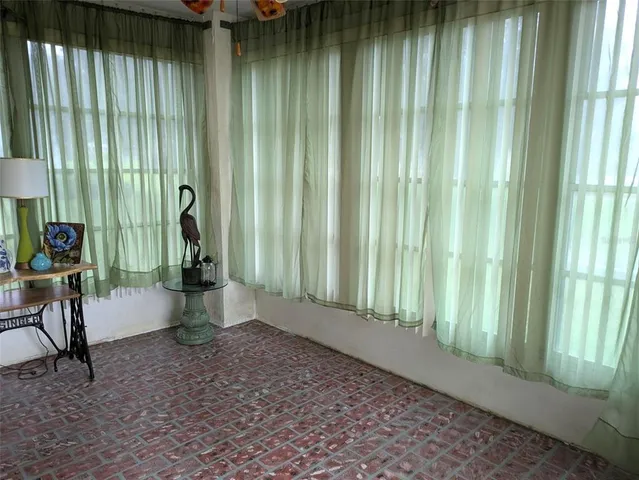 a view of outdoor space with sliding door