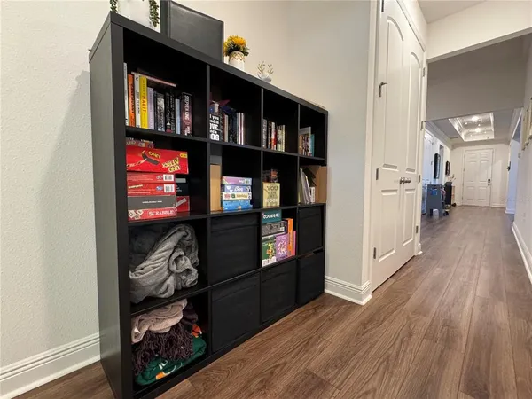 a bedroom with furniture and a bed