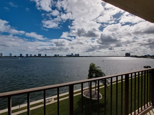 a view of ocean from a balcony