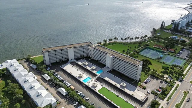 a view of a city with tall buildings