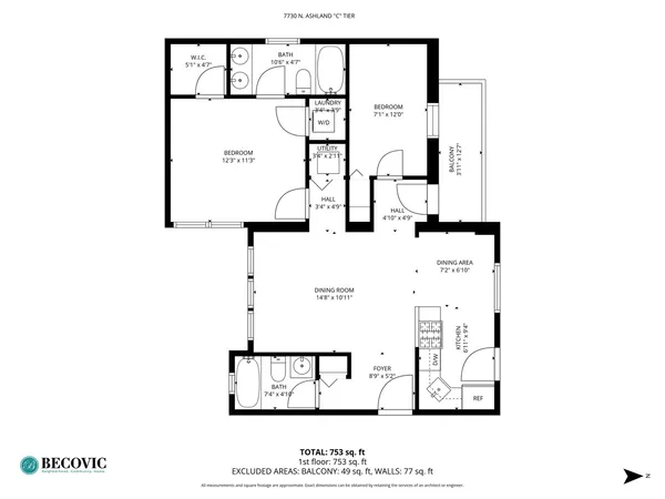 $2,123 | 7730 North Ashland Avenue, Unit C2, Chicago, IL 60626