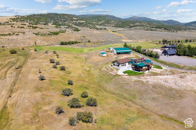 6117 North Rocky Ridge Road Peoa, UT 84061 - Photo 78 of 83 Bird's eye view featuring a rural view and a mountain view
