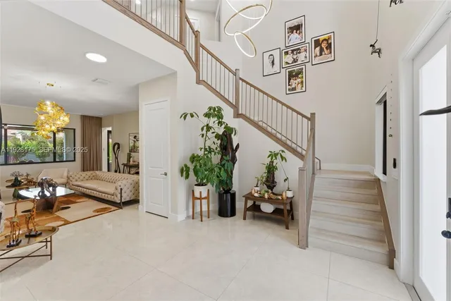 a view of entryway livingroom and hall