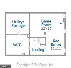 2314 Tanglevale Drive Vienna, VA 22181 - Photo 72 of 74 Basement Floor plan with approx measurements