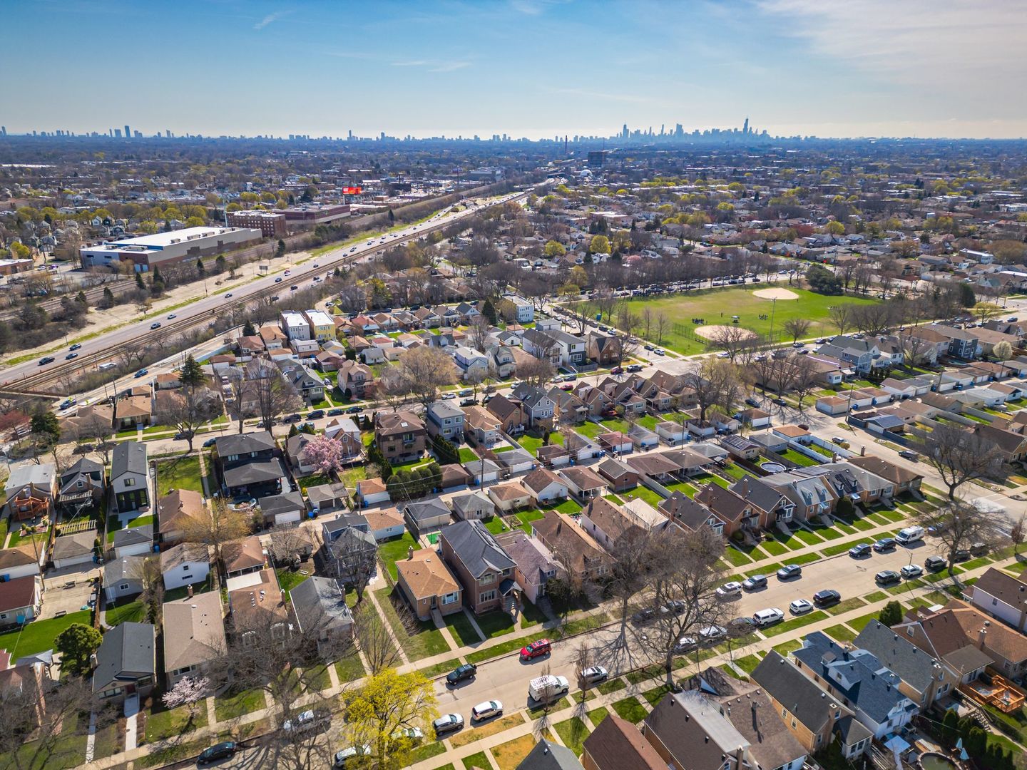 5325 North Meade Avenue Chicago, IL 60630 - Photo 24 of 24 an aerial view of a city with lots of residential buildings