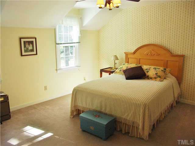 8516 Shadow Wood Place Raleigh, NC 27613 - Photo 18 of 25 This spacious front bedroom has lots of character with the two dormers and two windows. The bonus room is accessed through this room and would make a great teen suite! Bedroom