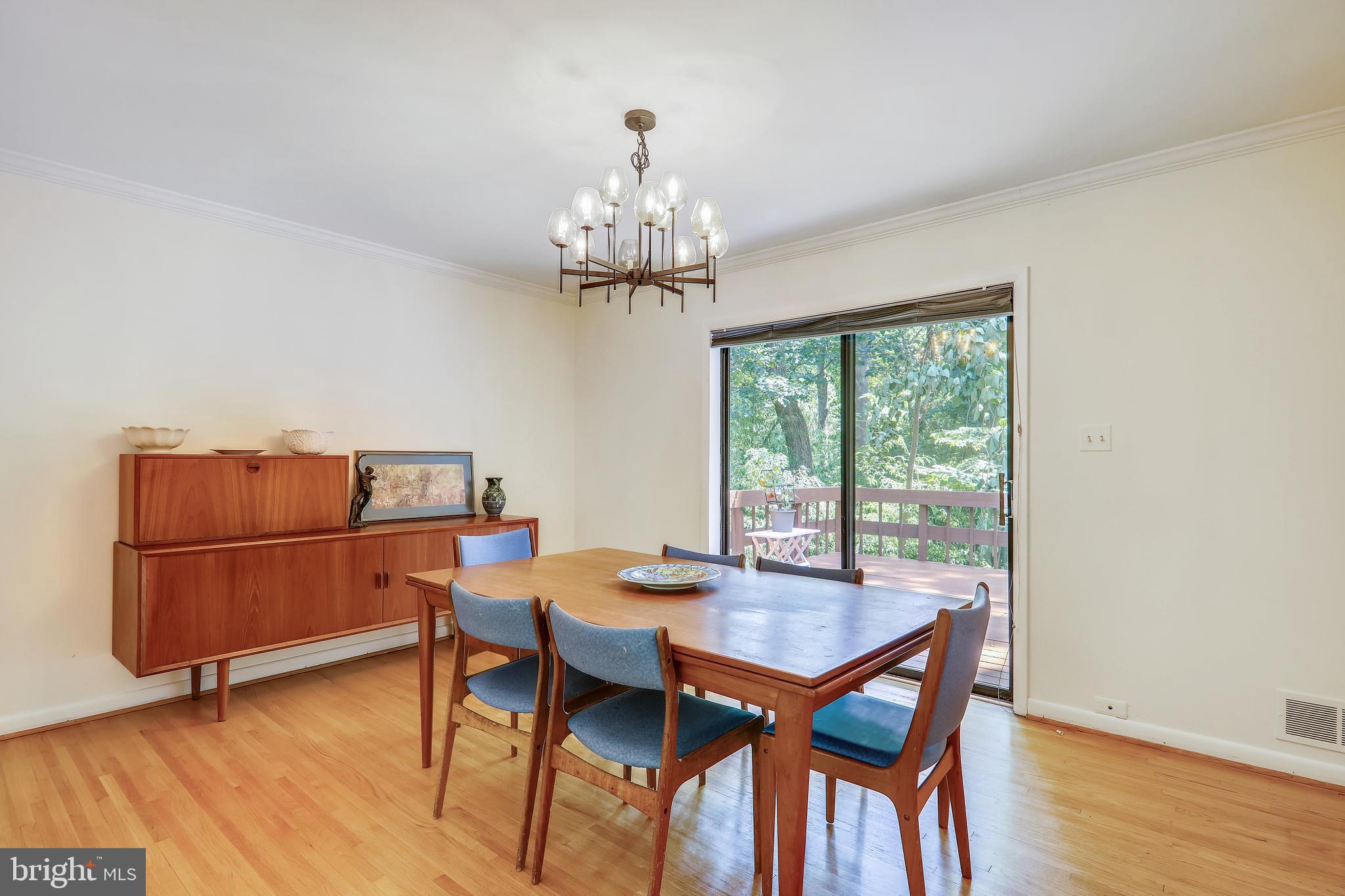 Dining room with access to deck
