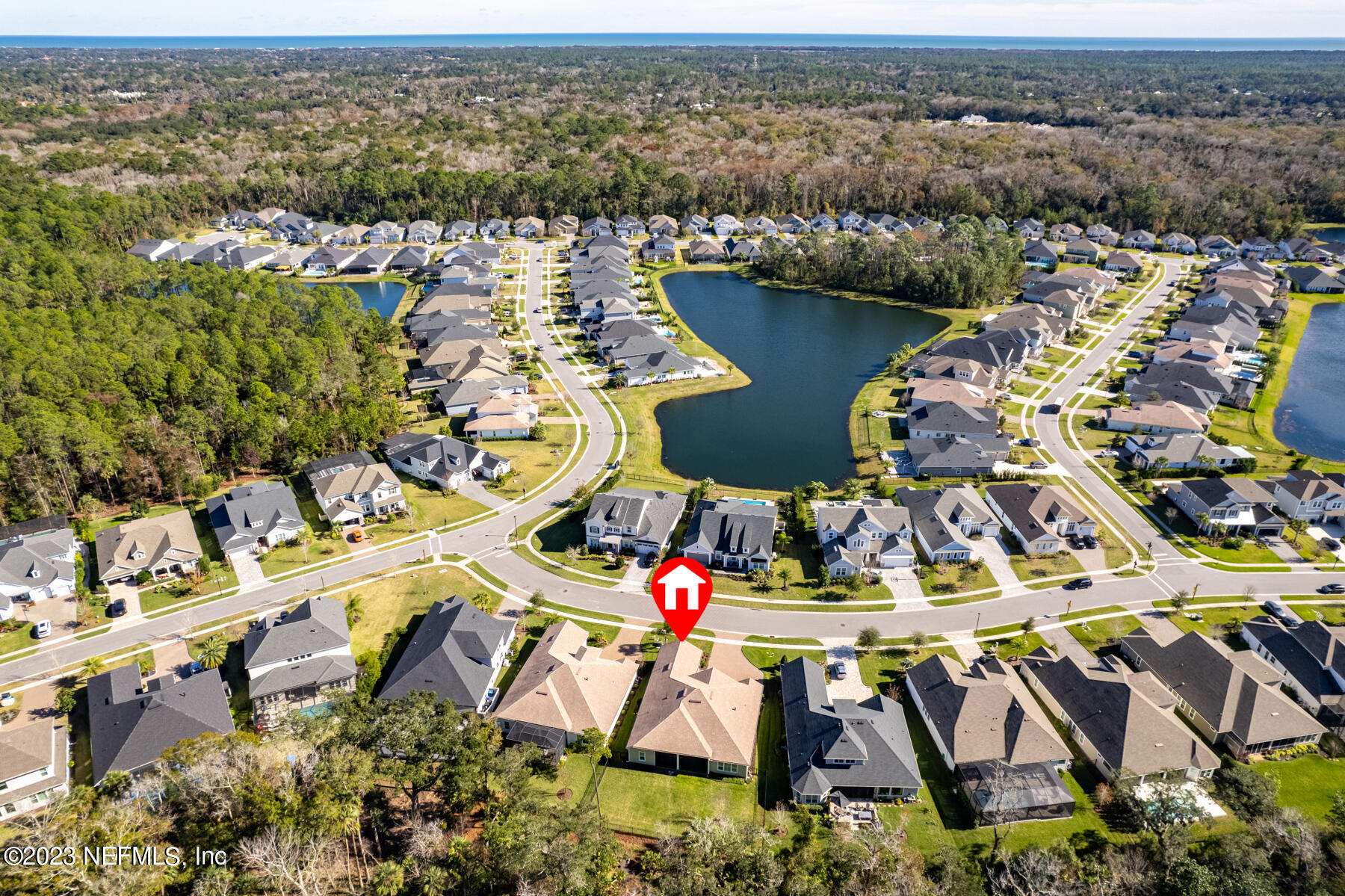 515 Park Forest Drive Ponte Vedra, FL 32081 - Photo 45 of 106 an aerial view of residential house with outdoor space and seating space