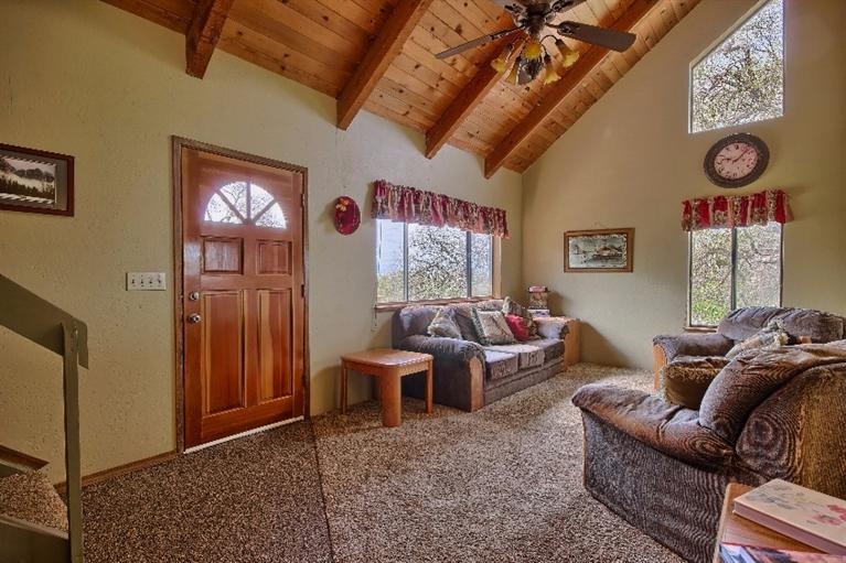 36141 Wells Road Coarsegold, CA 93614 - Photo 3 of 10 Living room with high cathedral ceiling...