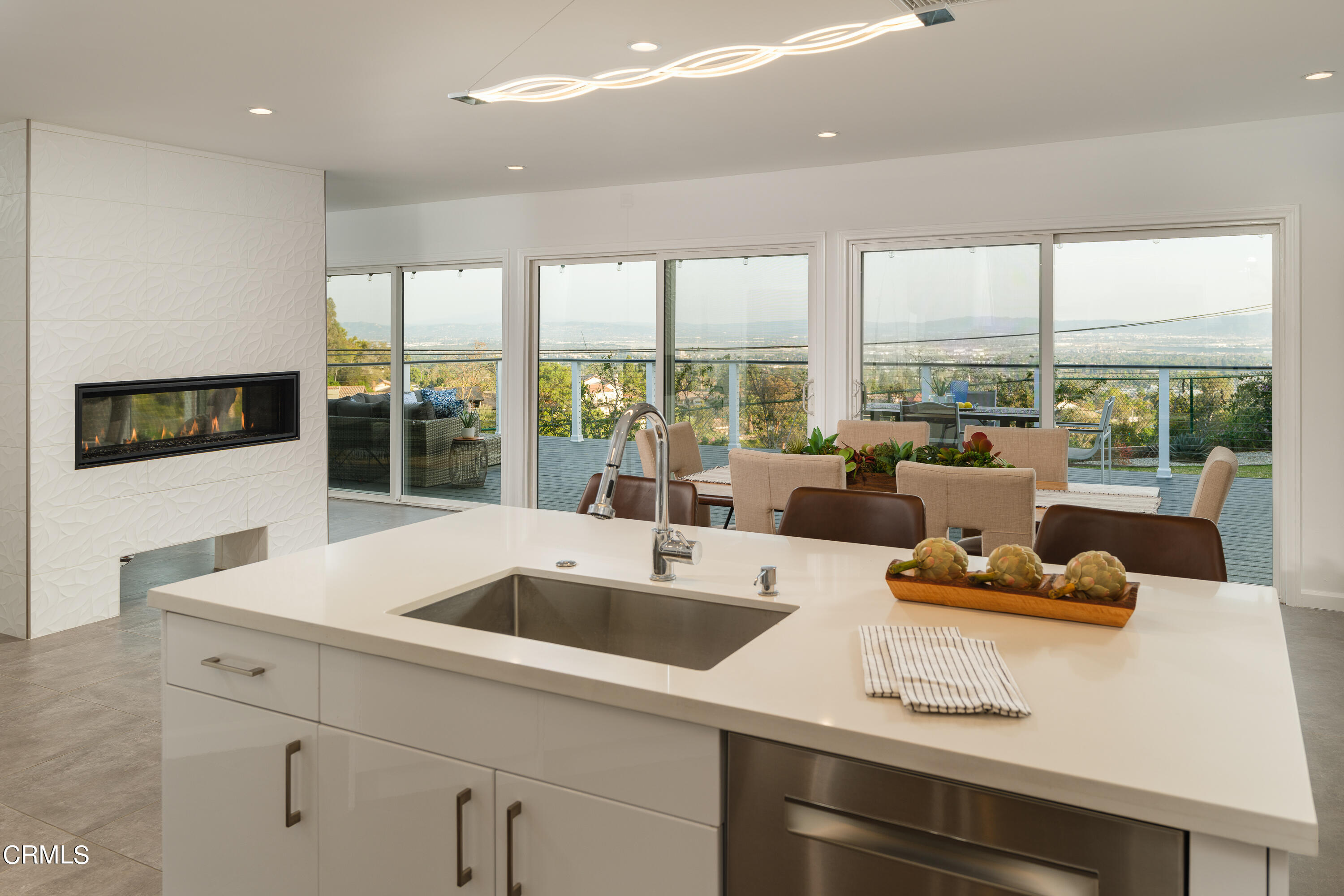 1020 Briarcliff Road Monrovia, CA 91016 - Photo 20 of 72 a view of kitchen with kitchen island stainless steel appliances a sink and a large window
